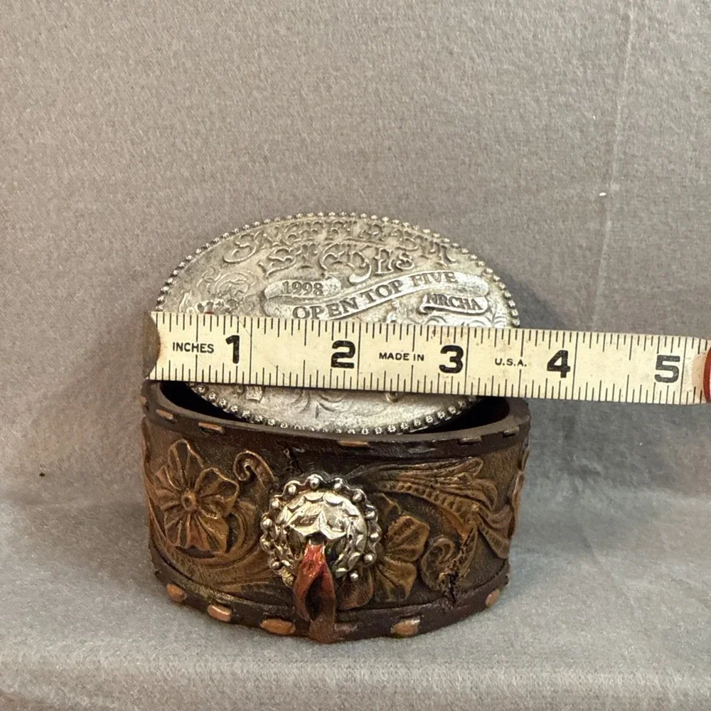 Western Style Trinket Box 1998 Open Top 5 NRCH Sniffle Bit Stakes